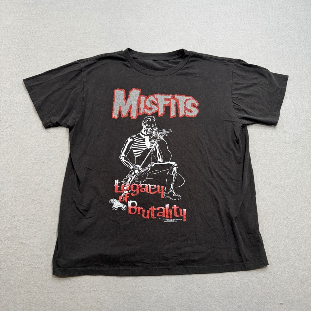 Misfits T-Shirt Men's XL Black Legacy Of Brutality Short Sleeve Punk Rock Band